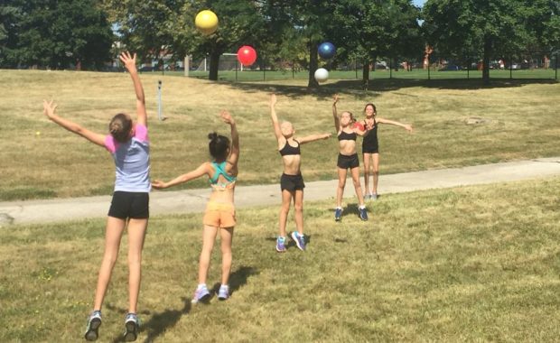 gymnastics ball exercise