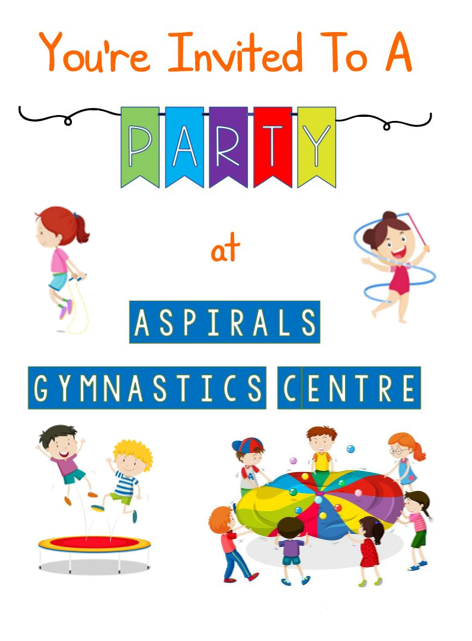 gymanstics party invitation